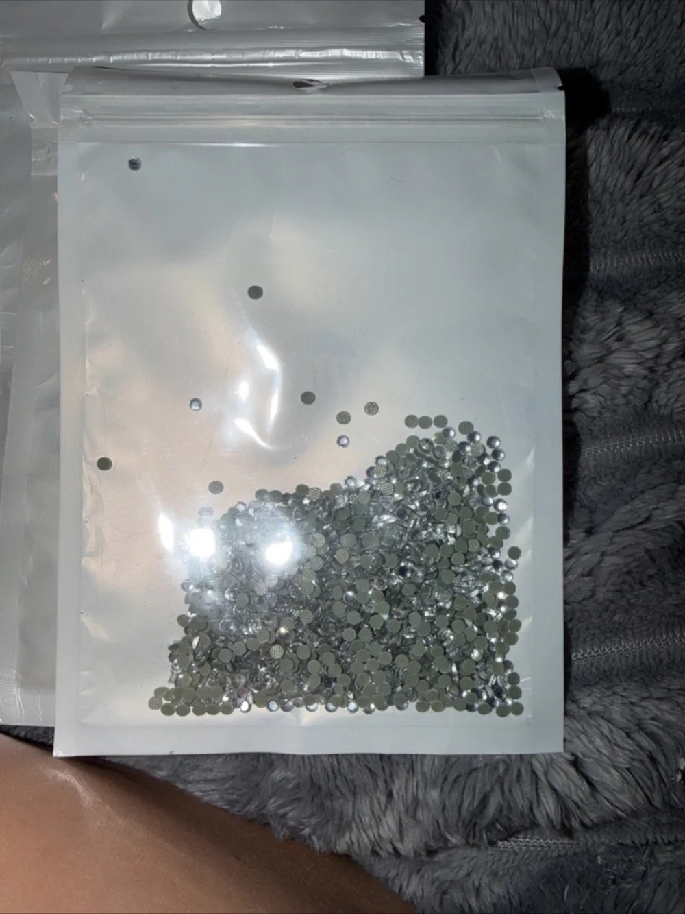 Silver HotFix Rhinestone Gems Pack - 4 Small Sealed Bags